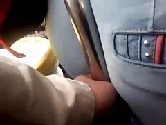 Man with hairy belly puts a long dick in pussy babe