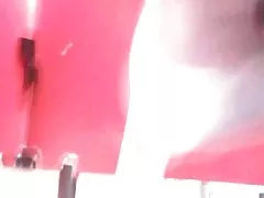 Guy rubs to shine boots domin, and then licks his feet