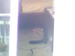 Black chick on roller skates sucks cock and fucks