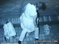 Morning masturbation on the window
