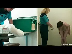 Super babe gets fucked in the bathroom by the fireplace