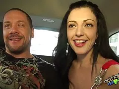 Dirty babe greedily sucks and rides on cock
