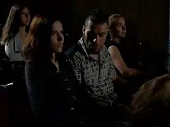 Firmly held the woman's body and fucked