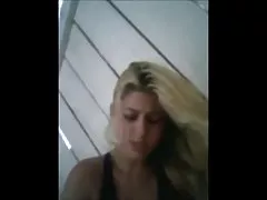 Blonde in pink lingerie gets fucked in the boudoir with curly male