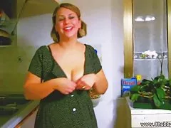 Wet pussy big during handjob busty sexy blonde