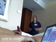 Two horny sluts eagerly suck