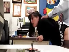 Great sex with a black woman and an asian after work.