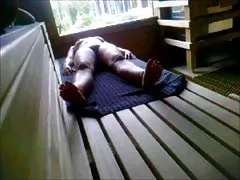 Busty slut masturbates pussy on the couch