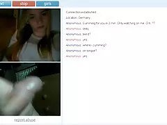 Great sex with the beautiful brunette ended with cusotom on the lips
