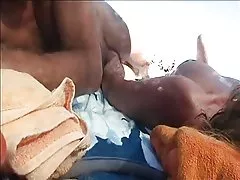 The blonde gave suck strap on brunette and fucked bitch