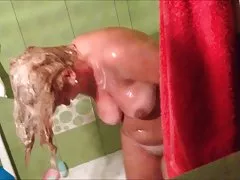 Porn slave girl on a leash sucks a juicy cock to his master