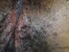 Cute brunette fucked by two guys