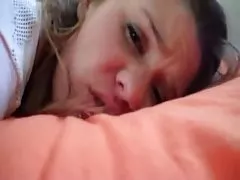 Busty chick with pigtails is sucking a long cock