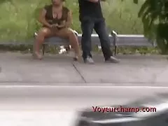Asian babe jerks off and sucks dick guy