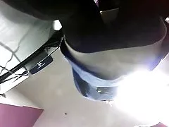 Brunette sucks dick showing her skills