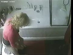 Adult woman, after a walk on the beach fucks in the room