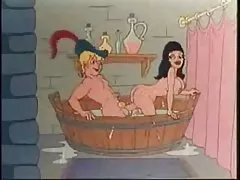 Girl weighs straps and carabiners, and the guy has her pussy