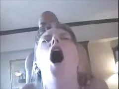 Beautiful russian girl rolls her eyes while fucking