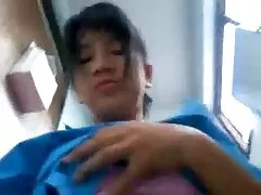 Persuaded busty wench sex