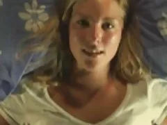 Passionate blonde sat on the dick