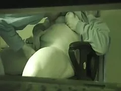 The young woman sat on the outside of the old man