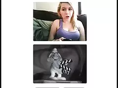 The lady handled the projectile