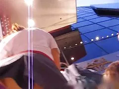 The girl was successfully laid on the table