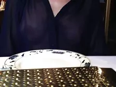 Climbed on oiled cock